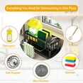 thumbnail image 4 of Sink Caddy with Removable Dishcloth Holder, Stainless Steel Black Kitchen Sink Organizer, Self-draining Sponge Holder, Sink Storage Rack for Kitchen Cleaning Supplies, 4 of 6