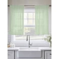 thumbnail image 6 of Sage Green Striped Semi Sheer Curtains 54 Inch Length 2 Panels Set, Modern Simple Farmhouse Beige Sheer Kitchen Curtain Privacy Voile Window Curtain for Living Room Bedroom Rod Pocket Drapes, 6 of 7