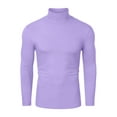 thumbnail image 5 of INSPIRE CHIC Men's Pullover Turtle Neck Long Sleeves Stretchy Slim Fit Tops 34 Light Purple, 5 of 8