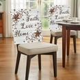 thumbnail image 4 of Retro Country Stars Chair Back Covers Set of 1, Faith Love Home Berries White Wood Striped Stretch Dining Chair Back Slipcovers Removable Seat Cover for Kitchen Restaurant Hotel Cafe, 4 of 9