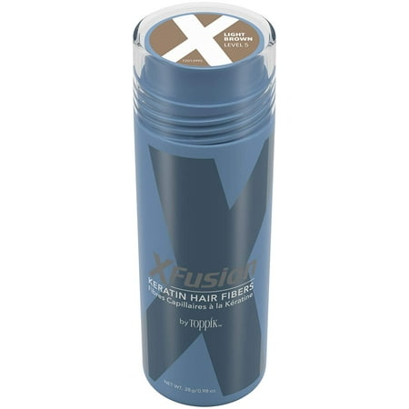 X-Fusion Keratin Hair Fibers for Unisex, Light Brown, 0.98 oz