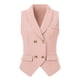 thumbnail image 1 of Chaleco elegante para mujer con doble botonadura y solapa sin mangas Rosa S, 1 of 6