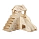 thumbnail image 4 of Hamster Maze Wood House Cage Accesorios Cabin Hideaway Cage Decor Paisajismo Suministros Juguete de madera Hamster Hideout para Lemmings Hamster Rat Estilo B Sunnimix casa de hámster, 4 of 8