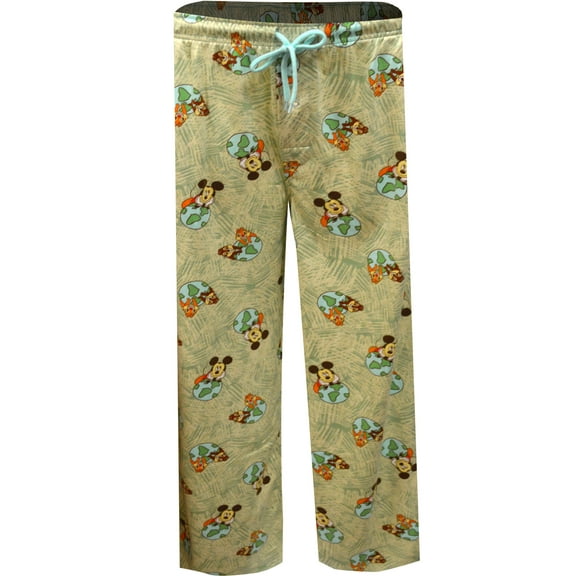 MJC Mens Disney's Mickey Mouse Earth Day Performance Fabric Unisex Loungepant (Large)
