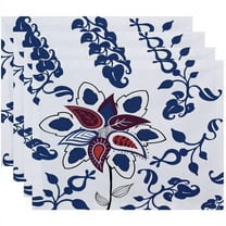 Simply Daisy 18" x 14" Paisley Pop Floral Print Placemats, Set of 4