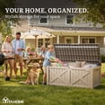 thumbnail image 4 of 150 Gallon Large Deck Box with X-Shaped Front, Resin Outdoor Storage  Waterproof for  Pool Garden Tools, 4 of 8