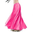 thumbnail image 2 of Skirts for Women Solid Color Casual Elastic Waisted Satin Long Skirt Womens Maxi Skirt, 2 of 4
