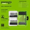 thumbnail image 5 of Greenworks 42-Piece Drill and Drive Bit Set, Impact Rated, 5 of 12