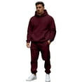 thumbnail image 3 of Hearthz Men 2 Piece Sweatsuits Sets Fleece Lounge Hoodie Sweatsuit Sets Winter Sweatsuits for Men, 3 of 5