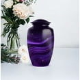 thumbnail image 4 of Purple Urns for Ashes Adult Male/Female - Cremation Burial Urns for Mom - Purple Theme Funeral Urn with Secure Lid - Blue Urn for Ashes Adult Male 6inch, Medium Size with Velvet Bag - 1pcs, 4 of 7