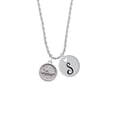 thumbnail image 2 of Delight Jewelry Silvertone Love - Round Seal Silvertone Script Initial Disc - S - Charm Necklace, 20"+3", 2 of 4