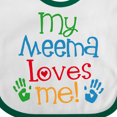thumbnail image 4 of Inktastic My Meema Loves Me Boys or Girls Baby Bib, 4 of 4