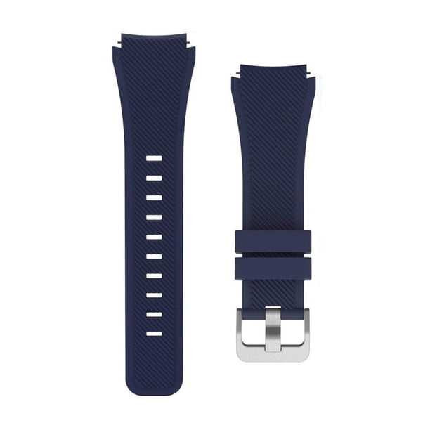 Inteprter Correa de reloj inteligente de silicona, Color sólido, Universal, resistente al calor, reemplazo de correa de reloj de elegante para Electrónica Noche azul