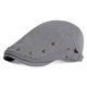 thumbnail image 1 of Gorra plana con tachuelas Gatsby Newsboy Cabbi de poliéster gris para hombre, 1 of 2