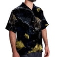 thumbnail image 2 of Bats Men's Short Sleeve Poplin Beach Shirts, Casual Printed Button Down Summer Hawaiian Shirt - Unisex, 2 of 6