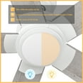 thumbnail image 5 of SMAAIR Kalmar 60" Large Downrod Ceiling Fan with Remote and Light,White, 5 of 7