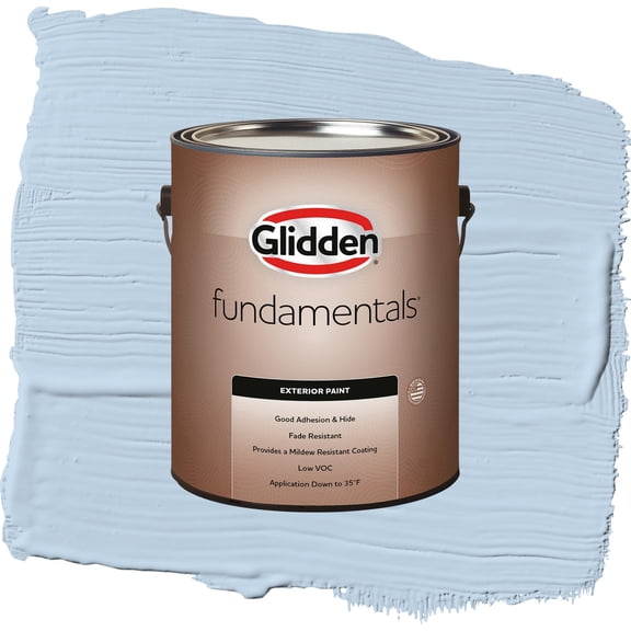Glidden Fundamentals C'est La Vie / Blue, Satin Exterior Paint, 1 Gallon