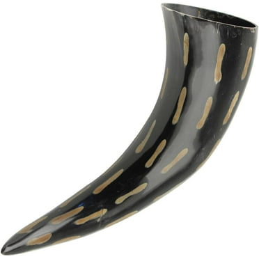 Armory Replicas Norse Ravenscar Burnt Effect Drinking Horn Perfect for ceremonial and ritualistic use Adds authenticity to Viking-themed events and celebrations