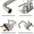 thumbnail image 5 of 2321400RB-OS WOWOW 4 in. Centerset Double Handle Bathroom Faucet Brushed Gold Brushed, 5 of 5