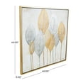 thumbnail image 3 of 40" x 40" Leaf Framed Wall Art with Silver Accents and Gold Frame, by CosmoLiving by Cosmopolitan, 3 of 9