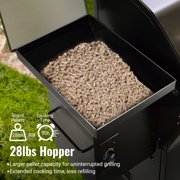 Z GRILLS BBQ Legend 1060 Sq.in Wood Pellet Grill & Smoker, 8-in-1 BBQ with PID Controller, Storage Cabinet, Side Shelf & Grill Cover, ZPG-1000D Bronze