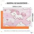 thumbnail image 3 of Unicorns on Clouds Hearts Valentine Doormats Welcome Mats Gate Pads Entryway Outdoor 32" x 20", 3 of 8