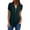 01-Green, variant on Summer Tops for Women Short Sleeve Zip Dressy Casual Tunic V-Neck Rollable Blouses Loose Soft Tee Shirt Green L