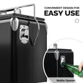 thumbnail image 5 of 14QT Small Insulated Portable Cooler, Retro Vintage Hard Metal Cooler for BBQ, Camping, Fishing, Picnic, Outdoor Activities, 5 of 7