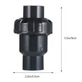 thumbnail image 2 of 1 pieza UPVC, aleta de plástico antirretorno de contrapresión, unidireccional para conducción de agua (negro 1/2 ”), 2 of 6
