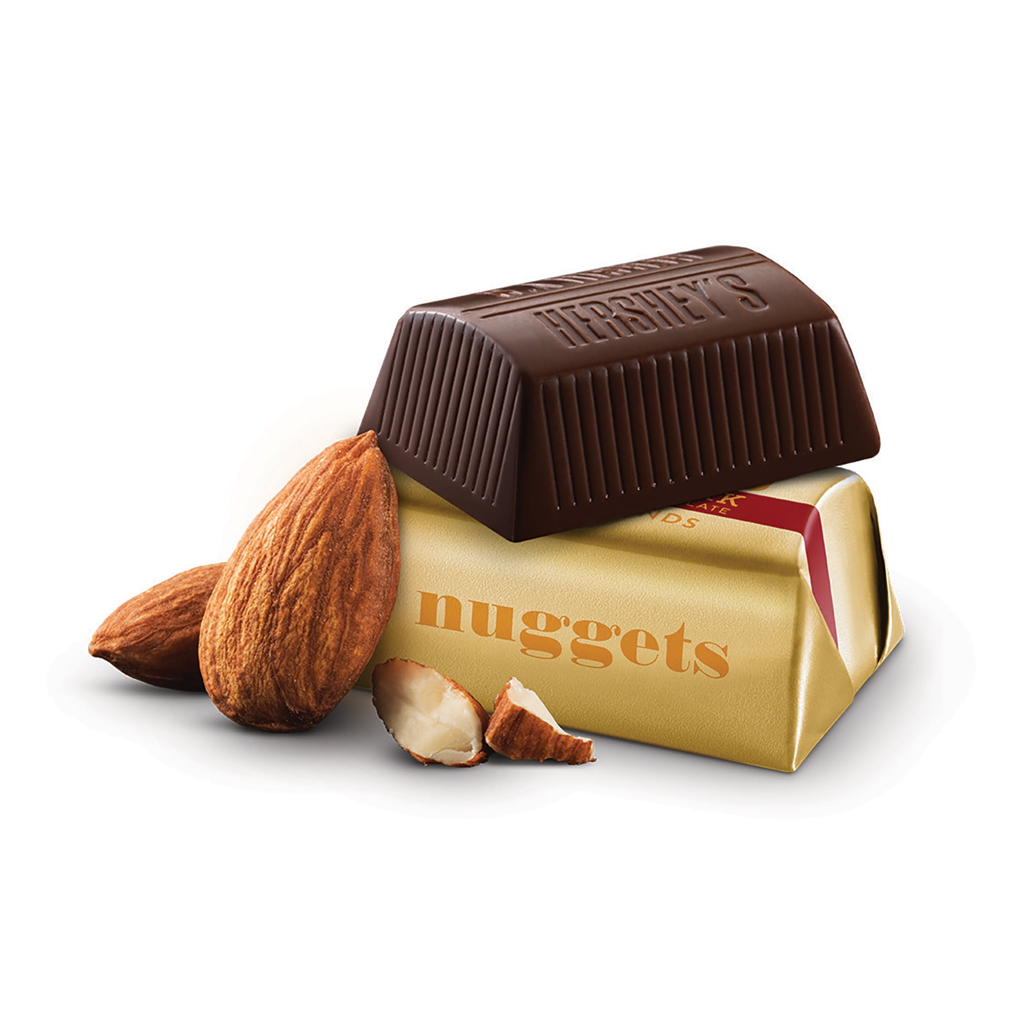 HERSHEY'S NUGGETS SPECIAL DARK Mildly Sweet Chocolate with Almonds Candy, 10.1 oz, 3 Pack
