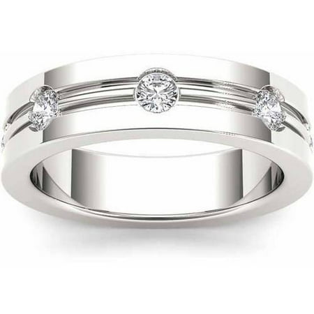 Imperial 1/2 Carat T.W. Diamond Men's 14kt White Gold Wedding Band