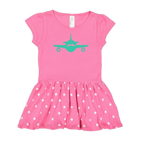 

Inktastic Cute Teal Airplane Gift Baby Girl Dress