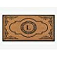 thumbnail image 3 of A1 Home Collections First Impression Hand Crafted Abrilina Entry Coir Monogrammed Double Doormat, 72" L x 36" W, X-Large, 3 of 10