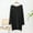 Black, variant on VOONCAS Womens Tops Crew Neck Fall Winter Casual Long Sleeve Modal Solid Green Going Out Tops for Women Size Free Size