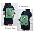thumbnail image 4 of FORMRS Women's Travel Backpack Purse Anti-Theft Hidden Pockets Casual Shoulder Bag, Green American Footballs, 4 of 7