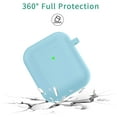 thumbnail image 3 of Airpods Case , Airpods Silicone Case Cover with Keychain, 360°Protective AirPods Accessories Kits Shockproof Airpods Case Compatible with Apple Airpods 2 &1, 3 of 7