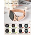thumbnail image 2 of TOYOUTHS Slim Leather Band Compatible with Fitbit Versa 2/Fitbit Versa/Versa Lite, Slim Leather Strap with C-Shape Metal Buckle, Stylish Replacement for Fitbit Versa 2 Bands Women, 2 of 6
