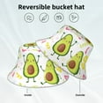 thumbnail image 2 of Yiaed Avocado Work Out Print Reflective Stripe Bucket Hat Unisex Funny Outdoor Fisherman Cap Beach Sun Hat, 2 of 5