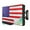 American Flag, variant on Outdoor TV Cover for 60"-65" Flat Screens, IC ICLOVER Weatherproof Weather Dust Resistant Television Protector with Waterproof Remote Pocket - Beige