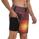 thumbnail image 2 of Fotbe Sunset Western Desert Cowboy Traje de Baño para Hombre – Shorts de Natación de Secado Rápido con Forro y Bolsillos-Medium, 2 of 6