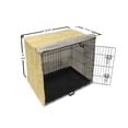 thumbnail image 6 of Floral Dog Crate Cover, Rhythmic Ikat Damask Floral Inspired Delicately Art Graphic Illustration, Easy to Use Pet Kennel Cover Small Dogs Puppies Kittens, 7 Sizes, Mustard Ivory, by Ambesonne, 6 of 6