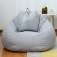 thumbnail image 3 of Pontos Solid Color Cloth Lazy Lounger Bean Bag Sack Chair Sofa Dust Cover Decoration, 3 of 12