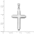 thumbnail image 3 of Diamond2Deal 10K White Gold Solid Cross Pendant for Women (L- 1.62 inch, W-0.84 inch), 3 of 4