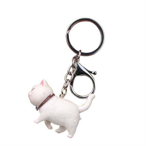 Llavero con colgante de bolsa de animales de dibujos animados Qarigey Adorno de recuerdo de fiesta color blanco amarillo negro