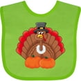 thumbnail image 3 of Inktastic Thanksgiving Turkey with Pumpkin Boys or Girls Baby Bib, 3 of 4