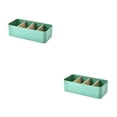 thumbnail image 3 of kurtrusly Storage Box Strong Practicality Wide Application Detachable Partition Large Capacity Plastic Storage Box Ladder Layered green Rectangular 2Set, 3 of 6