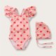 thumbnail image 2 of Odeerbi 2-24 Meses Traje de Baño de Una Sola Pieza Para Niñas Con Sombrero de Sol Traje de Baño de Verano Con Impresión Linda, 2 of 5