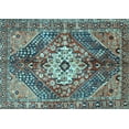 thumbnail image 1 of Ahgly Company Indoor Rectangle Persian Light Blue Traditional Area Rugs, 6' x 9', 1 of 4