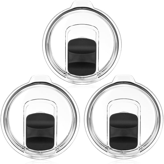 3 Pack Tumbler Lids for Yeti, 30 oz Replacement Covers with Magnetic Slider for Rambler 30/32 oz Tumbler 14 oz Mug and 35 oz Straw Mug