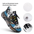 thumbnail image 4 of Floral Owl Art Print Walking Shoes for Men Woman Lightweight Tennis Fashion Elastic Sports Shoes Cushion Basketball Shoes, 4 of 8